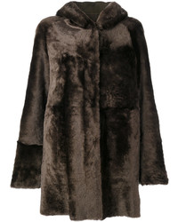 dunkelbrauner Mantel von Drome