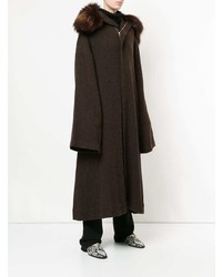 dunkelbrauner Mantel von Yohji Yamamoto Vintage
