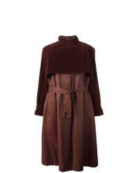dunkelbrauner Mantel von Pierre Cardin Vintage