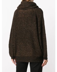 dunkelbrauner Oversize Pullover von Mes Demoiselles