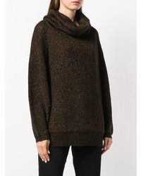 dunkelbrauner Oversize Pullover von Mes Demoiselles