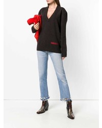 dunkelbrauner Oversize Pullover von Calvin Klein 205W39nyc