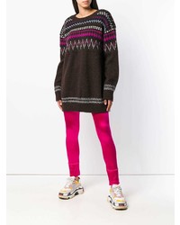 dunkelbrauner Oversize Pullover von Junya Watanabe