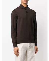 dunkelbrauner Polo Pullover von Ermenegildo Zegna