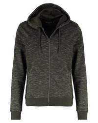 dunkelbrauner Pullover mit einem Kapuze von Brave Soul