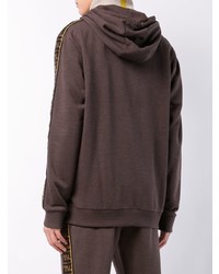 dunkelbrauner Pullover mit einem Kapuze von Fendi