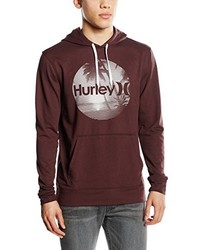 dunkelbrauner Pullover mit einem Kapuze von Hurley