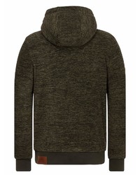 dunkelbrauner Pullover mit einem Kapuze von Naketano