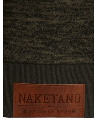 dunkelbrauner Pullover mit einem Kapuze von Naketano