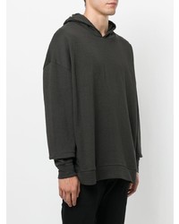 dunkelbrauner Pullover mit einem Kapuze von Thom Krom