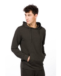 dunkelbrauner Pullover mit einem Kapuze von super natural