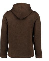 dunkelbrauner Pullover mit einem Kapuze von Tom Collins
