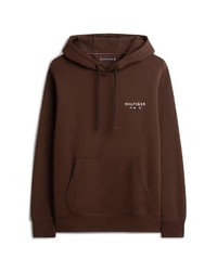 dunkelbrauner Pullover mit einem Kapuze von Tommy Hilfiger