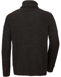 dunkelbrauner Pullover mit einem Reißverschluss am Kragen von Merkel Gear