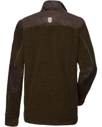 dunkelbrauner Pullover mit einem Reißverschluss am Kragen von Parforce