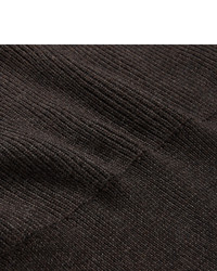 dunkelbrauner Pullover mit einem Reißverschluss am Kragen von Tom Ford