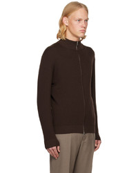 dunkelbrauner Pullover mit einem Reißverschluß von Second/Layer