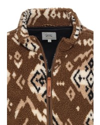 dunkelbrauner Pullover mit einem Reißverschluß von camel active