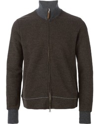 dunkelbrauner Pullover mit einem Reißverschluß von Eleventy
