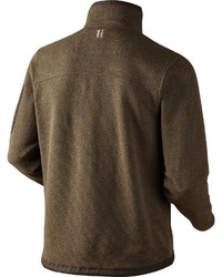 dunkelbrauner Pullover mit einem Reißverschluß von Härkila