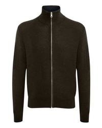 dunkelbrauner Pullover mit einem Reißverschluß von Matinique