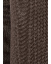 dunkelbrauner Pullover mit einem Reißverschluß von Solid
