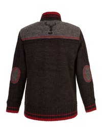 dunkelbrauner Pullover mit einem Reißverschluß von SPIETH & WENSKY