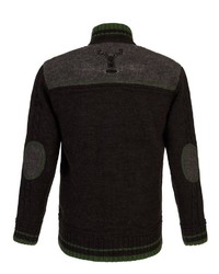 dunkelbrauner Pullover mit einem Reißverschluß von SPIETH & WENSKY