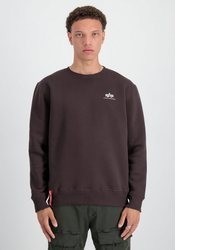 dunkelbrauner Pullover mit einem Rundhalsausschnitt von Alpha Industries