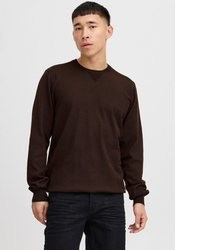 dunkelbrauner Pullover mit einem Rundhalsausschnitt von BLEND