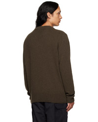 dunkelbrauner Pullover mit einem Rundhalsausschnitt von Sunflower