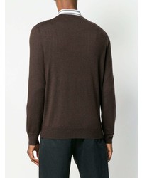 dunkelbrauner Pullover mit einem Rundhalsausschnitt von Polo Ralph Lauren