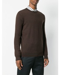 dunkelbrauner Pullover mit einem Rundhalsausschnitt von Polo Ralph Lauren