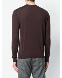 dunkelbrauner Pullover mit einem Rundhalsausschnitt von Eleventy