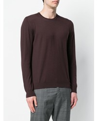 dunkelbrauner Pullover mit einem Rundhalsausschnitt von Eleventy