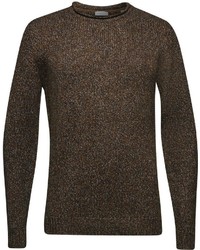 dunkelbrauner Pullover mit einem Rundhalsausschnitt von Esprit