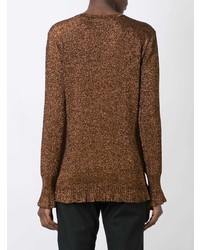 dunkelbrauner Pullover mit einem Rundhalsausschnitt von Lanvin