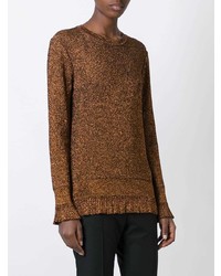 dunkelbrauner Pullover mit einem Rundhalsausschnitt von Lanvin