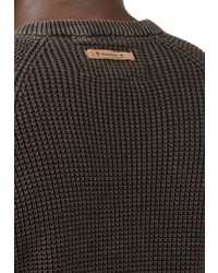 dunkelbrauner Pullover mit einem Rundhalsausschnitt von INDICODE
