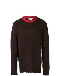 dunkelbrauner Pullover mit einem Rundhalsausschnitt von Marni