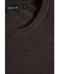 dunkelbrauner Pullover mit einem Rundhalsausschnitt von Matinique
