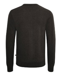 dunkelbrauner Pullover mit einem Rundhalsausschnitt von Matinique