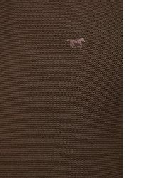 dunkelbrauner Pullover mit einem Rundhalsausschnitt von Mustang