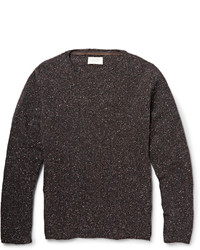 dunkelbrauner Pullover mit einem Rundhalsausschnitt von Nudie Jeans