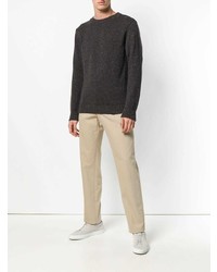 dunkelbrauner Pullover mit einem Rundhalsausschnitt von A.P.C.