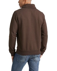 dunkelbrauner Pullover mit einem Schalkragen von BLEND