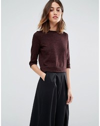 dunkelbrauner Pullover von Vero Moda