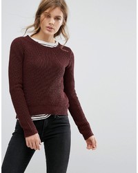 dunkelbrauner Pullover von Vero Moda