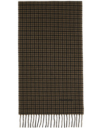 dunkelbrauner Schal mit Hahnentritt-Muster