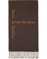 dunkelbrauner Schal mit Karomuster von Acne Studios